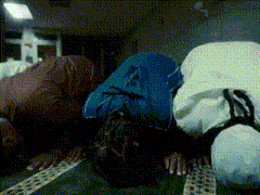 a group of people are kneeling down and praying in a mosque