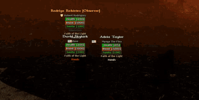 a screenshot of a video game with the name david skylark on the bottom