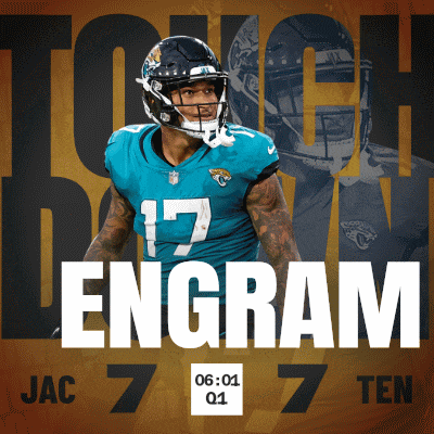 a football player with the name engram on the top