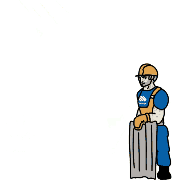 a cartoon of a man holding up a piece of paper with the words chat luong cao written below him