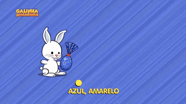 a cartoon of three rabbits with the words vermelho também