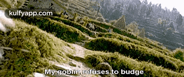 My Goblin Refuses To Budge.Gif GIF - My Goblin Refuses To Budge The Blue-umbrella Goblin GIFs