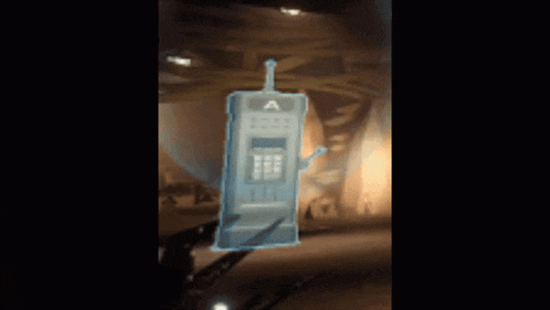 a phone with the letter a on it is in a video game