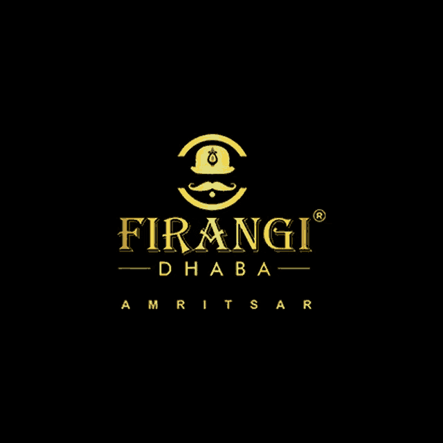 a logo for firangi dhaba with a mustache