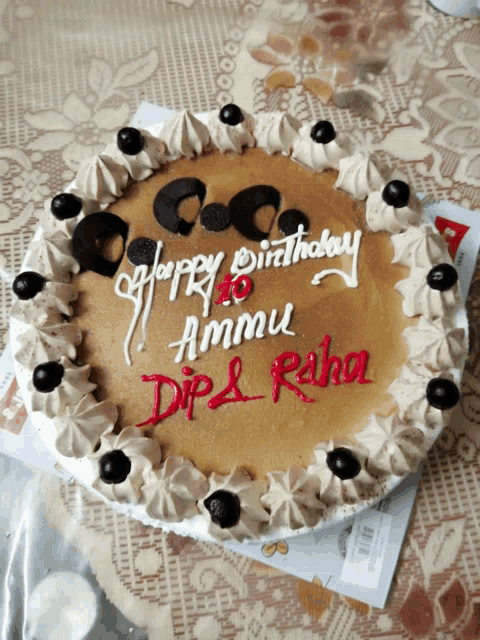a cake that says happy birthday on it
