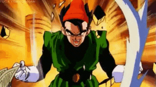 a cartoon character is holding a sword and a piece of paper in his hand .