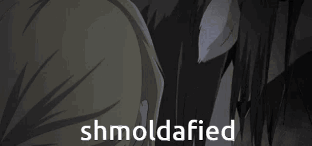 a picture of a person with the words shmoldafied written on it