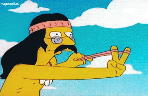 Lanzando Golpe De Amor GIF - Los Simpsons Hippie Golpe De Amor GIFs