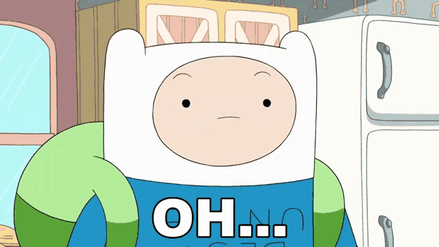 a cartoon character is wearing a shirt that says oh on it