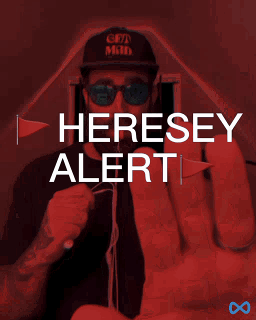 a man wearing a hat that says " get mad "