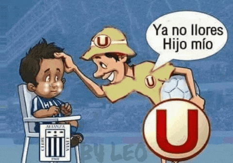 a cartoon of a man touching a child 's face with a speech bubble saying ya no llores