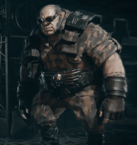 a man with a skull belt around his waist