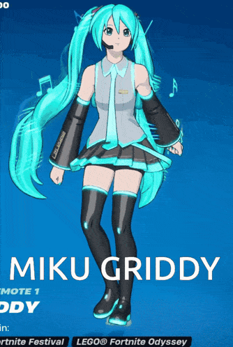 miku griddy is featured on a video game screen