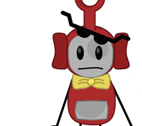 a cartoon character holding a bottle of clorox
