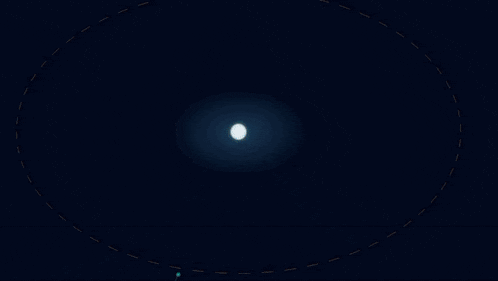 a computer generated image of a galaxy with a blue star in the center