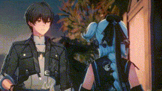 a man and a girl are standing next to each other in a video game .