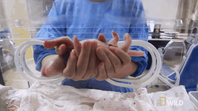 Hugging A Miracle Baby GIF - Hugging A Miracle Baby Taking Care GIFs
