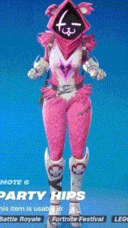 a woman in a pink outfit is standing in front of a blue background in a video game .