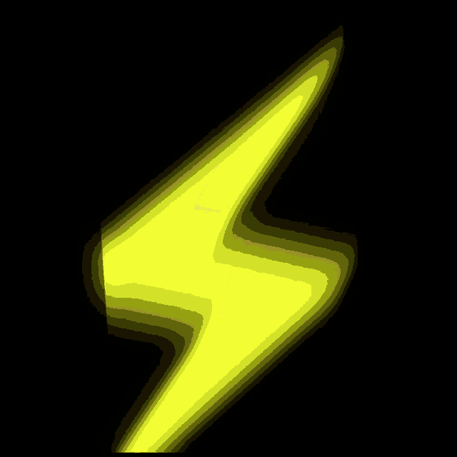 a yellow lightning bolt is shining on a black background