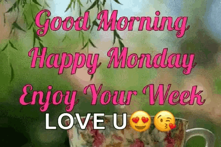 good morning happy monday enjoy your week love u .