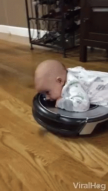 Vacuum Cleaner Silly Baby GIF - Vacuum Cleaner Silly Baby Auto Cleaner GIFs