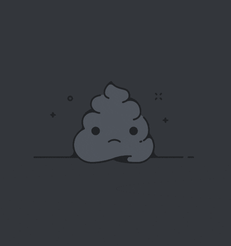 a drawing of a pile of poop with a sad face