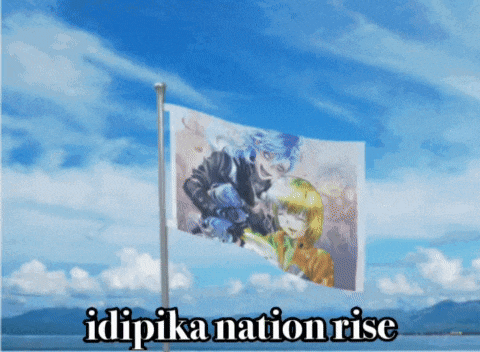 a flag that says ' idipika nation rise ' on the bottom