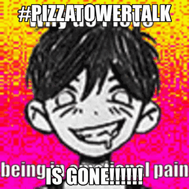 a cartoon of a boy with a smiley face and the words being is gone i pain