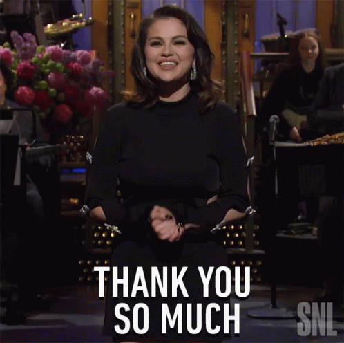 Thank You So Much Selena Gomez GIF - Thank You So Much Selena Gomez Saturday Night Live GIFs