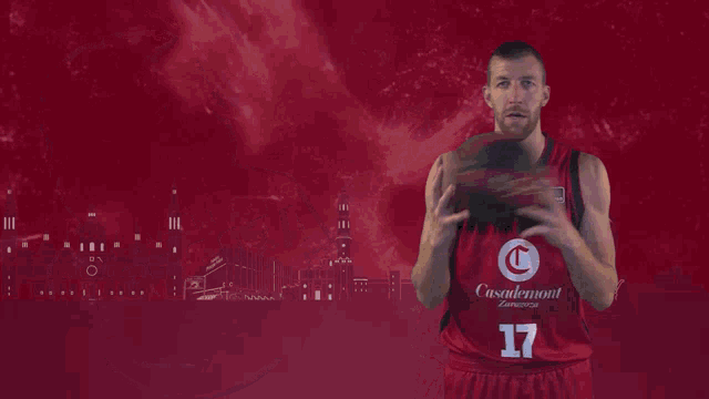 a basketball player with the number 17 on his shirt