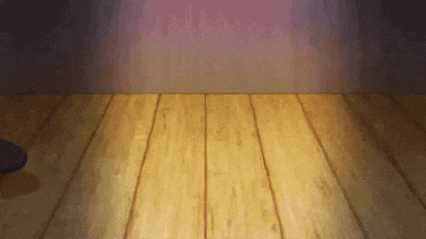 a wooden floor with a light shining on it