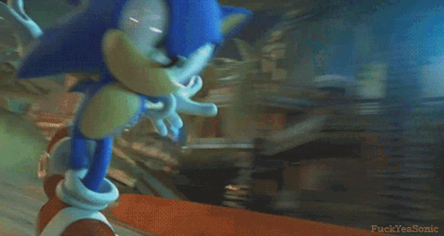 a picture of sonic the hedgehog with the words " fuckyeahsonic " at the bottom