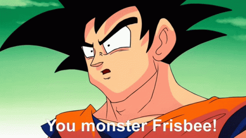 You Monster Frisbee Goku GIF - You Monster Frisbee Goku Dragon Ball GIFs