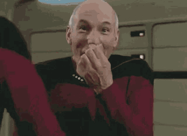Star Trek Picard GIF - Star Trek Picard Ha Ha Ha GIFs