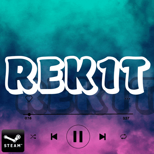 a screenshot of a video with the word rekt on it