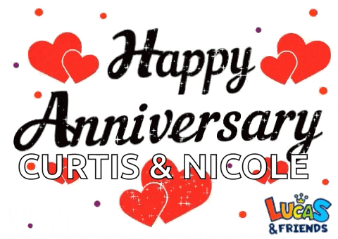 a happy anniversary card for curtis and nicole