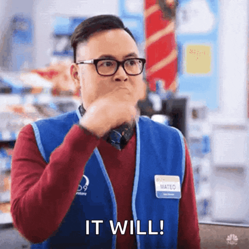 a man with glasses and a name tag that says mateo