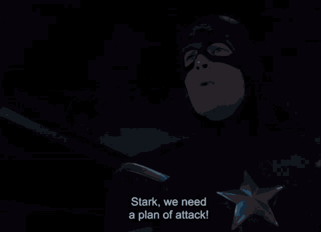 a man in a red suit says i have a plan attack