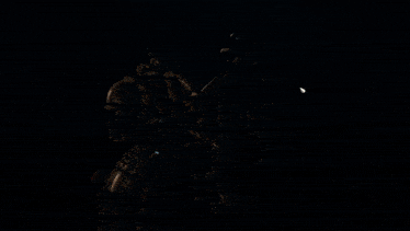 a knight with an axe is fighting another knight with a blue and white shield