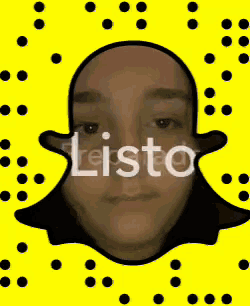a snapchat icon with a man 's face and the words liste