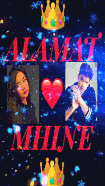 a picture of a girl and a boy with the words " alamat mhine "