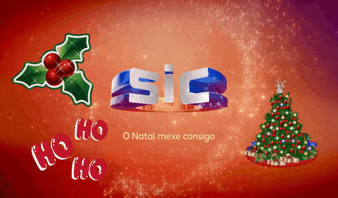 a christmas greeting card with a christmas tree and holly