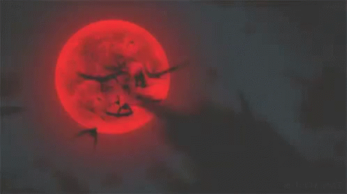 Red Moon Bats GIF - Red Moon Bats Full Moon GIFs