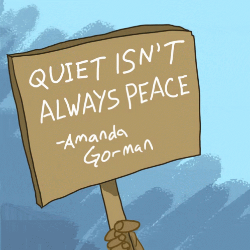Quiet Isnt Always Peace Peace GIF - Quiet Isnt Always Peace Peace Unity GIFs