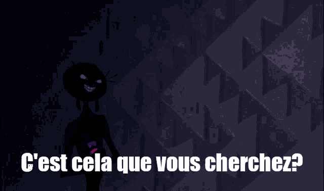 a cartoon character holding a bottle with the words " c'est cela que vous cherchez " below it