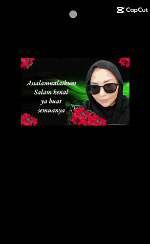 a black background with a white circle in the middle and the words capcut below it