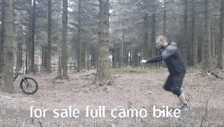 For Sale Full Camo Bike Jokes GIF - For Sale Full Camo Bike Jokes Fail GIFs