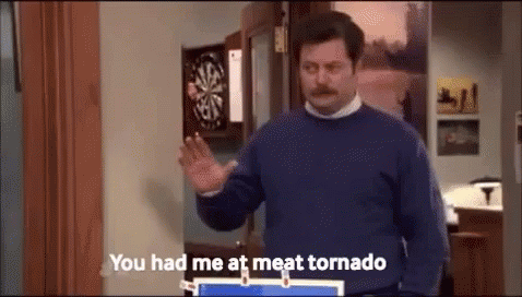 Parks And Rec Meat Tornado GIF - Parks And Rec Meat Tornado Ron Swanson GIFs