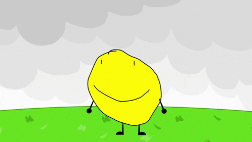 a cartoon character is laying in the grass with a cannon sticking out of the ground