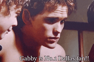 gabby is no.1 dallas fan written on a picture